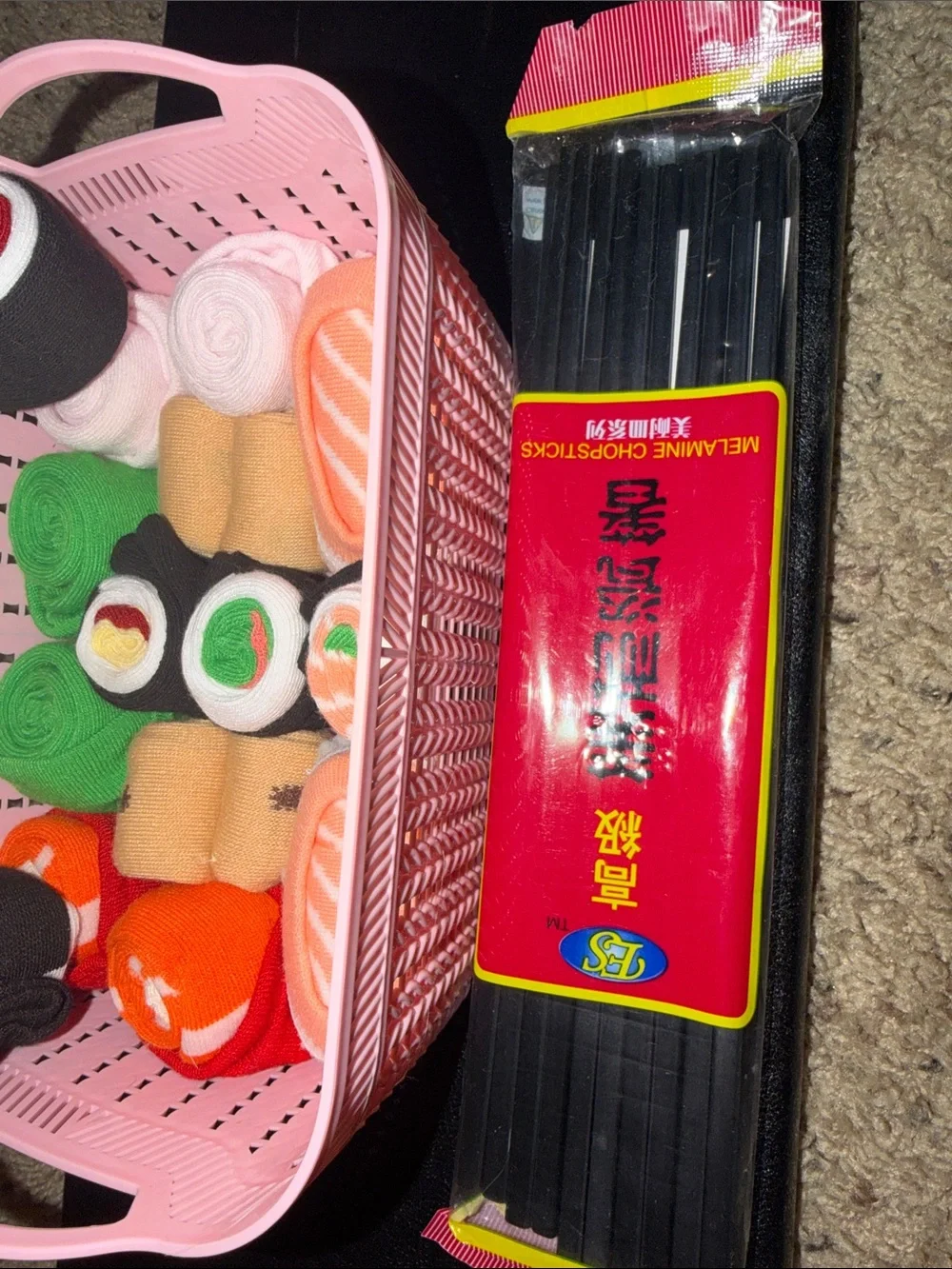 Sushi Boat Socks Gift Set - Assorted Orange, Green, Black - Sushi Boat Socks